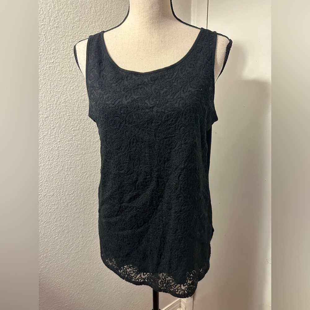 ⭐ Last Chance! Ann Taylor Black Lace Tank Top